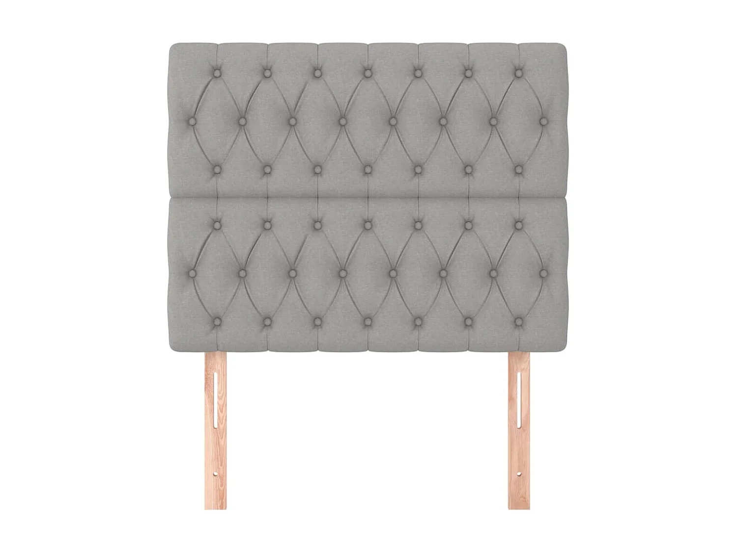 Testiere 2 pz Grigio Chiaro 100x7x78/88 cm Tessuto