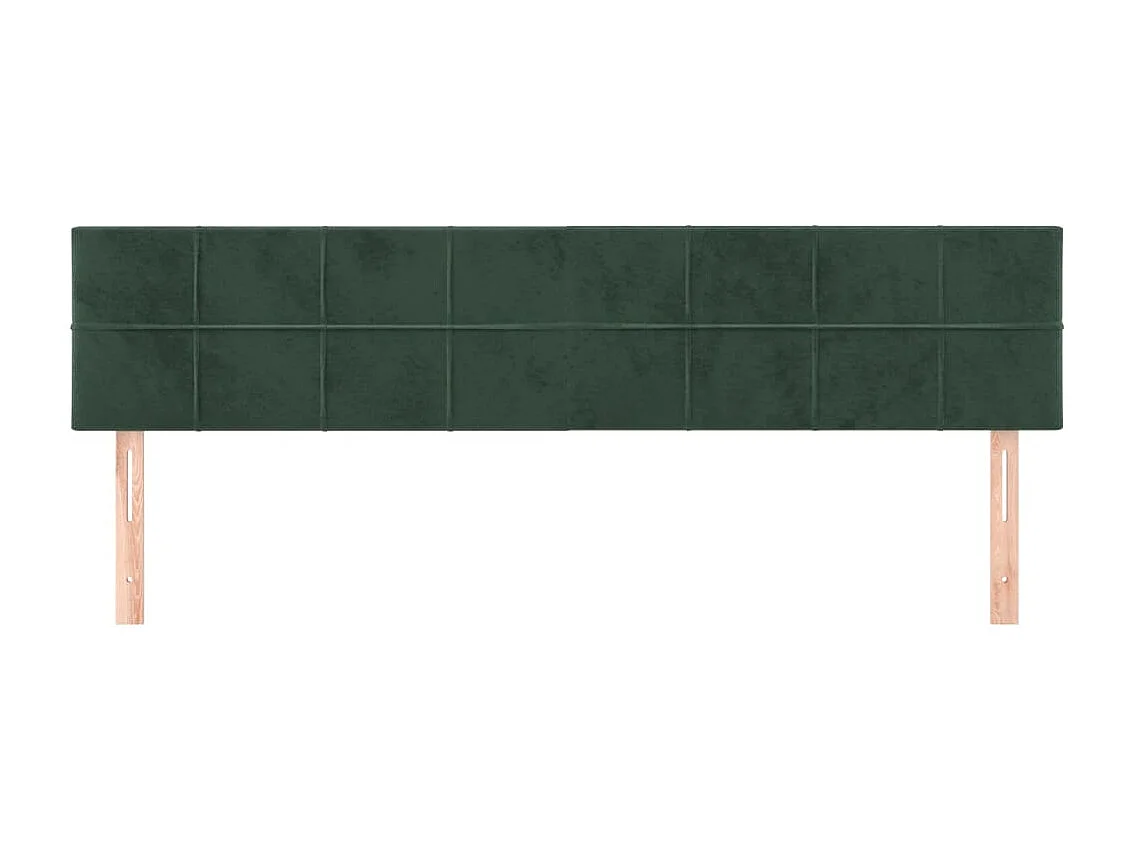 Hoofdborden 2 stuks Donkergroen 80x5x78/88 cm Fluweel