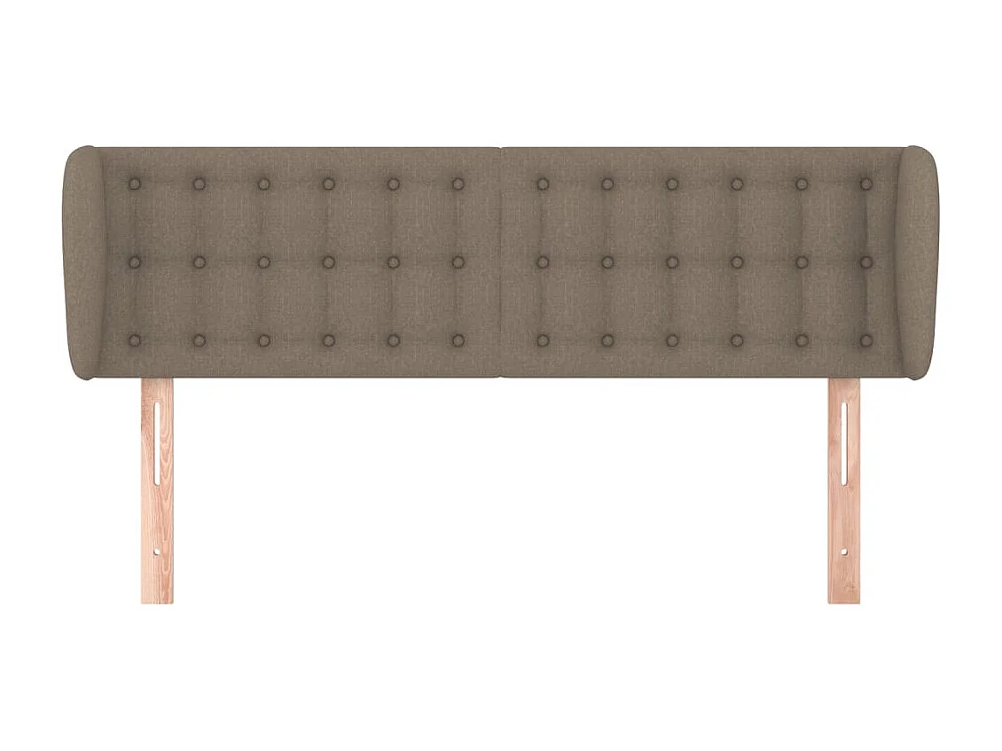 Tête de lit avec oreilles Taupe 147x23x78/88 cm Tissu