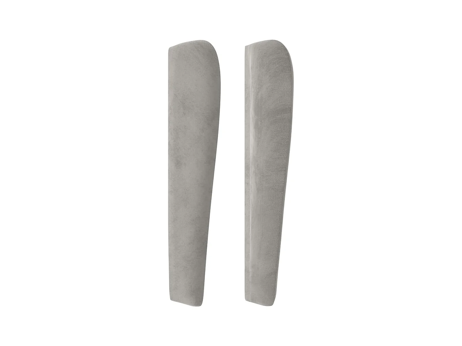 Hoofdbord met vleugels Lichtgrijs 203x23x118/128 cm Fluweel