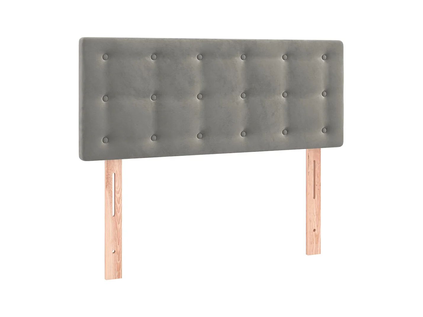 LED Hoofdbord Lichtgrijs 90x5x78/88 cm Fluweel