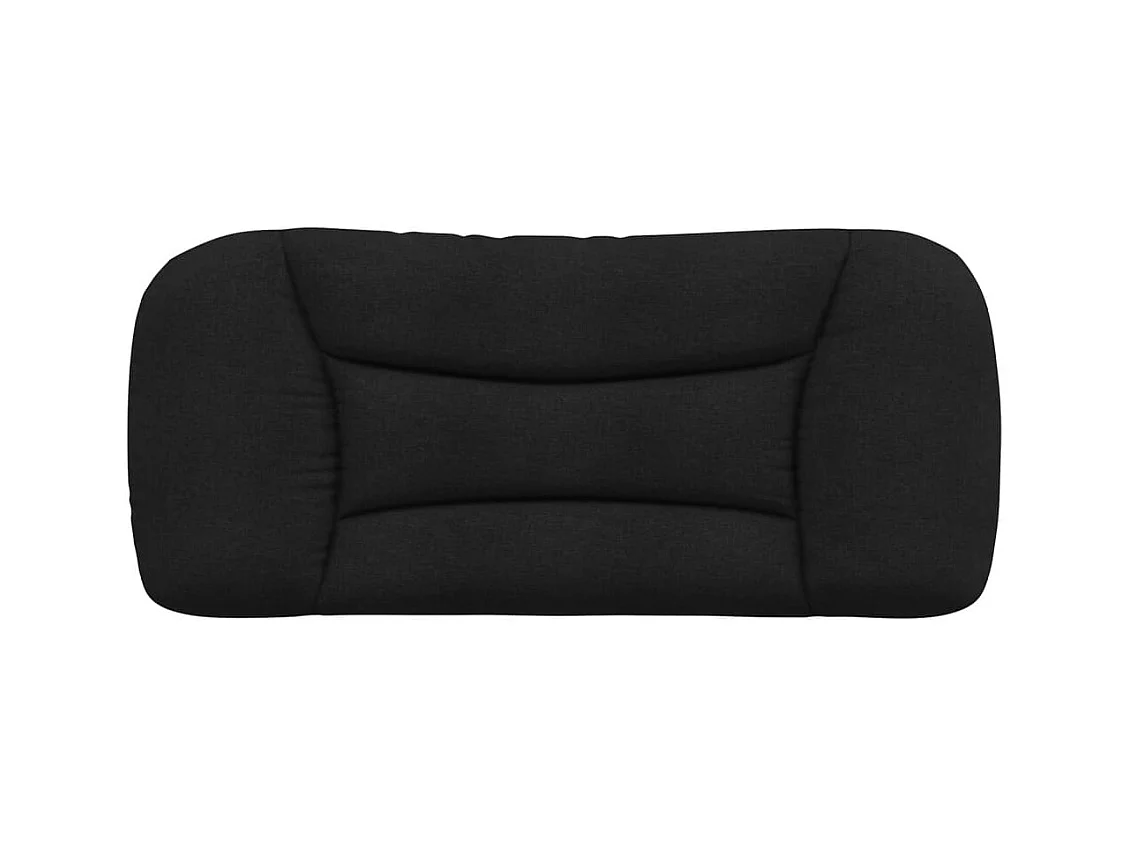 Zwarte hoofdbordkussen 80 cm stof
