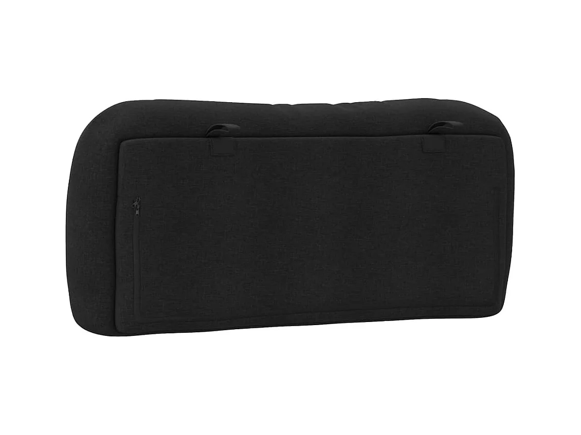 Zwarte hoofdbordkussen 80 cm stof