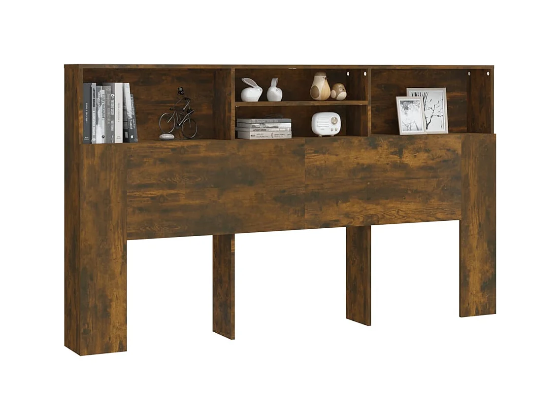 Cabecero de cama de roble ahumado 180x19x103,5 cm