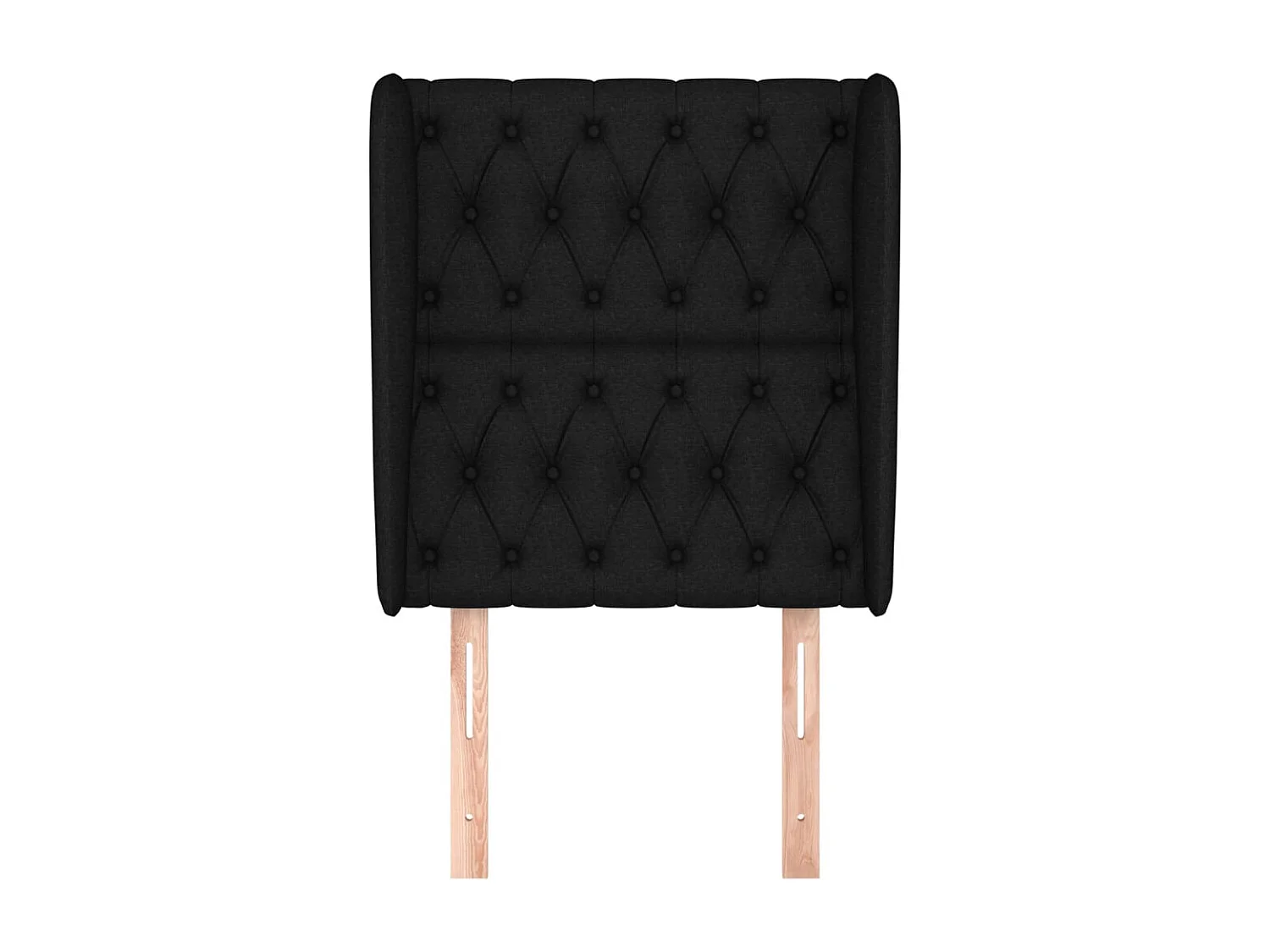 Kopfteil mit Flügeln Schwarz 83x23x118/128 cm Stoff