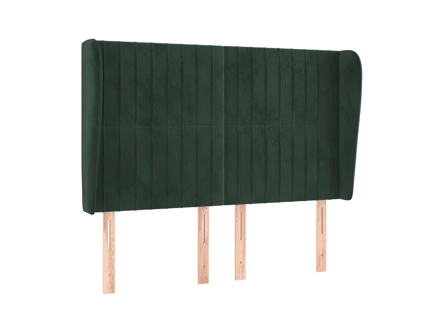 Hoofdbord met vleugels Donkergroen 147x23x118/128 cm Fluweel