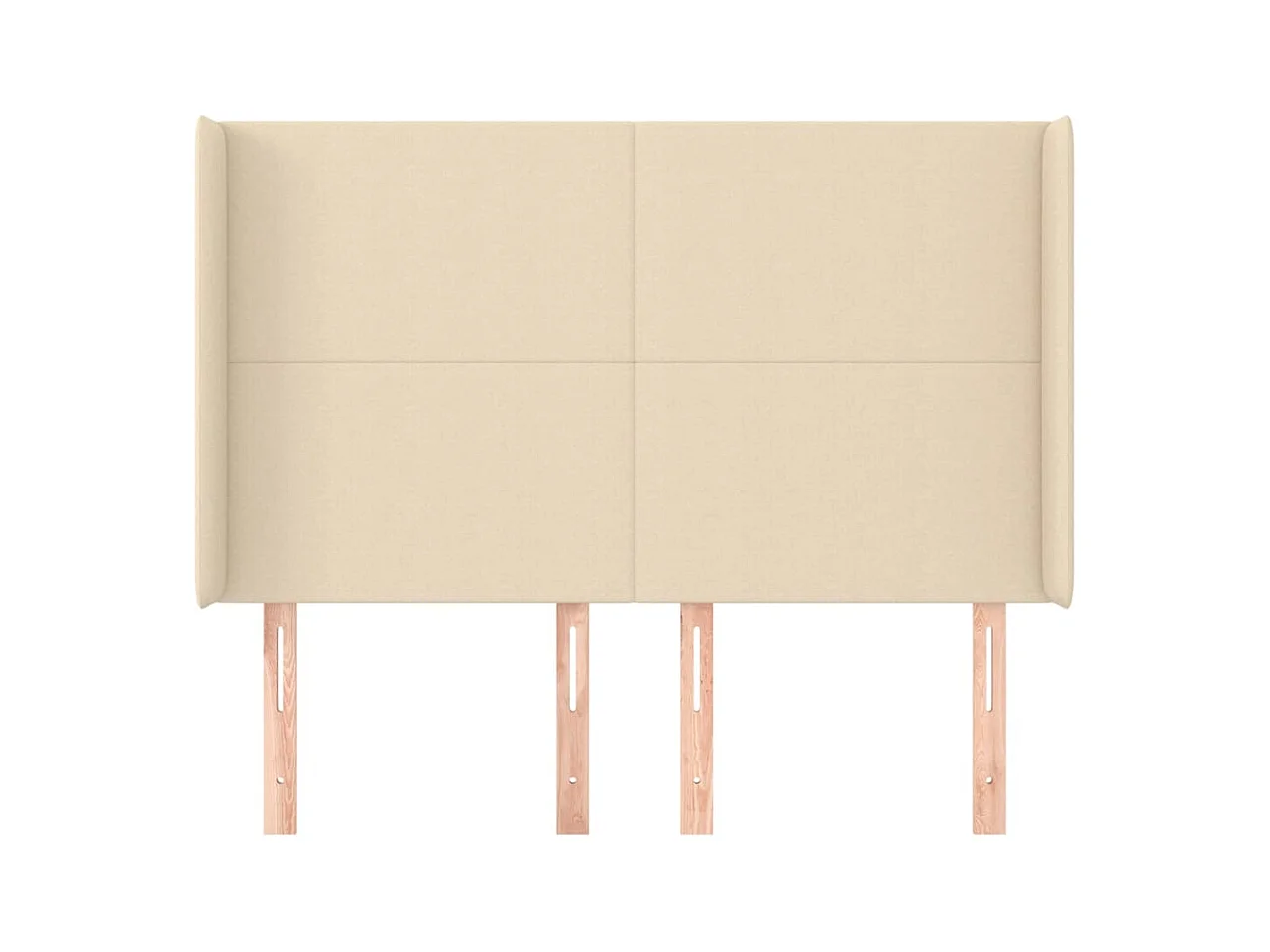 Cabecero con alas Crema 147x16x118/128 cm Tela