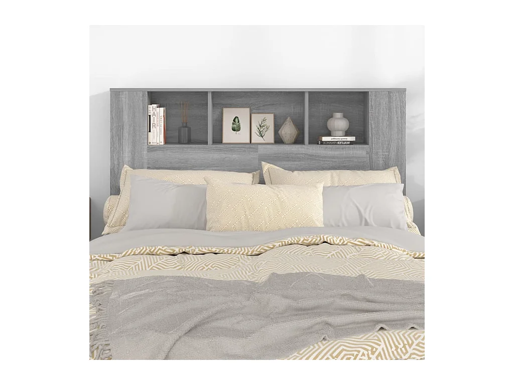 Sonoma grijs hoofdeinde kast 140x18,5x104,5 cm