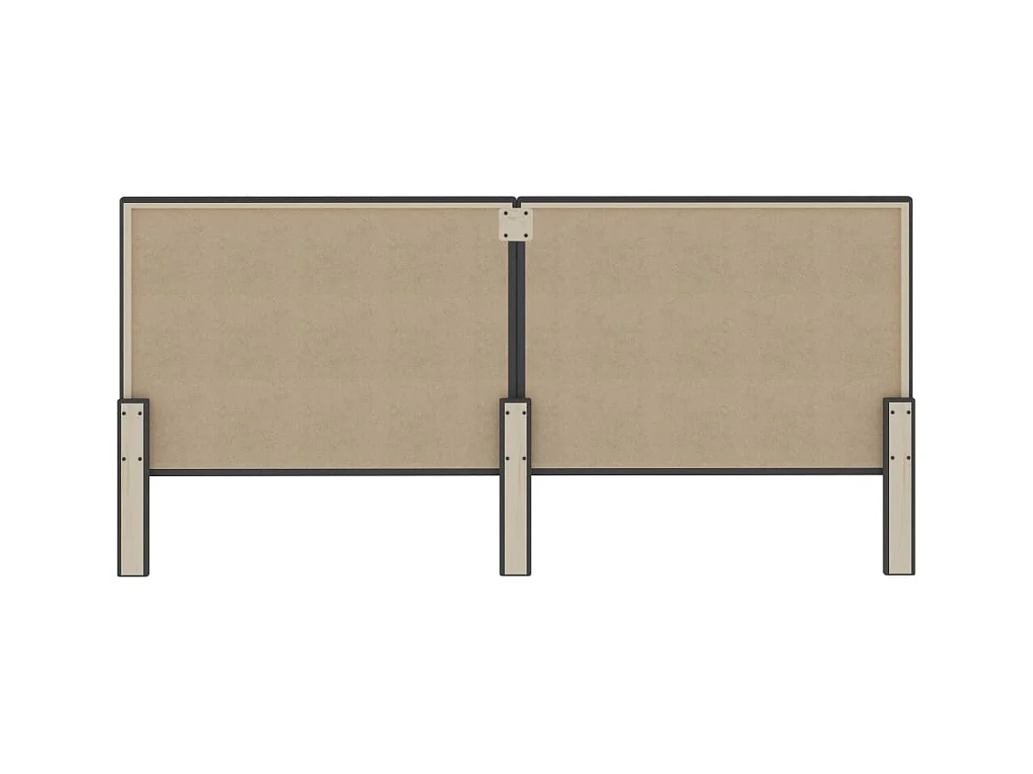 Donkergrijs stoffen hoofdbord 200x200 cm
