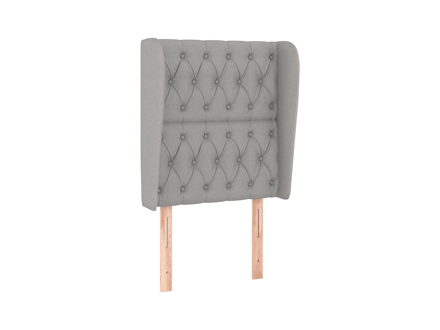 Tête de lit avec oreilles Gris clair 83x23x118/128 cm Tissu