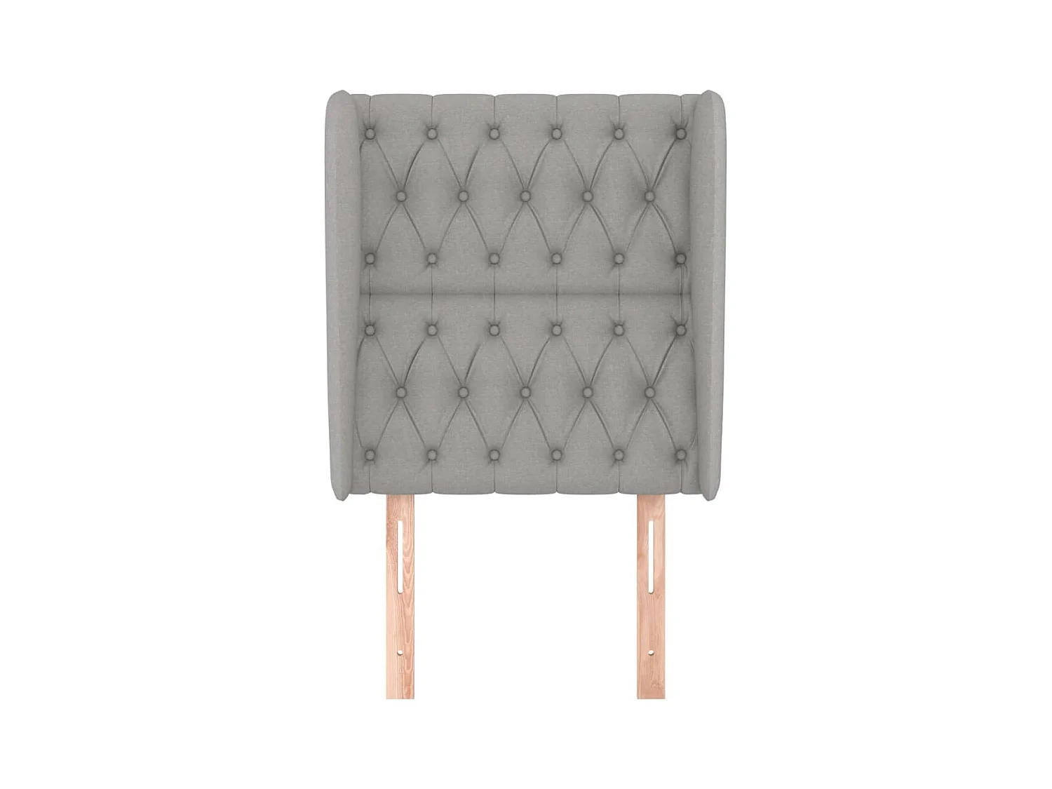 Tête de lit avec oreilles Gris clair 83x23x118/128 cm Tissu