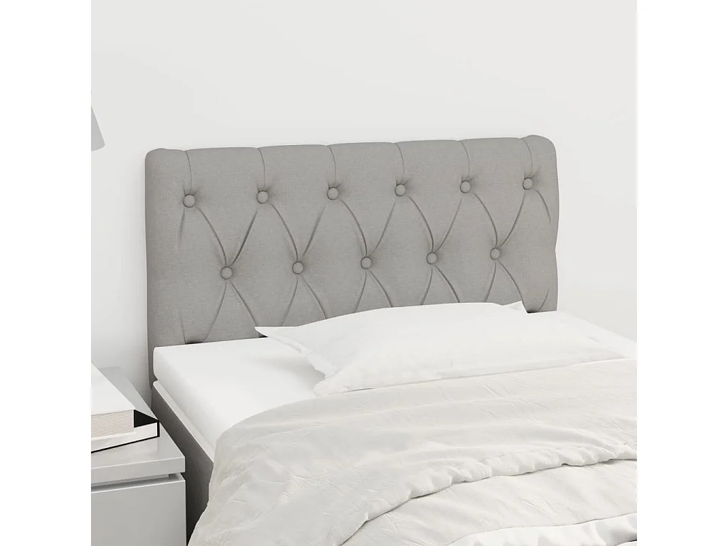 Testiera grigio chiaro 80x7x78/88 cm Tessuto