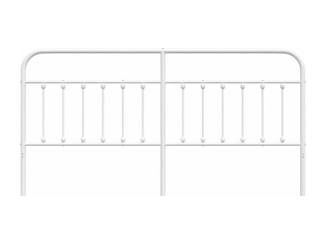 Testiera in metallo bianco 193 cm