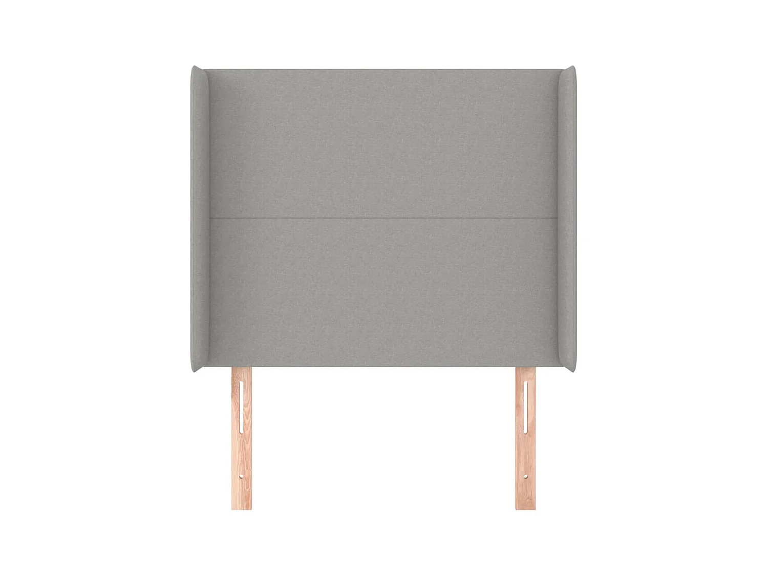 Kopfteil mit Flügeln Hellgrau 83x16x118/128 cm Stoff