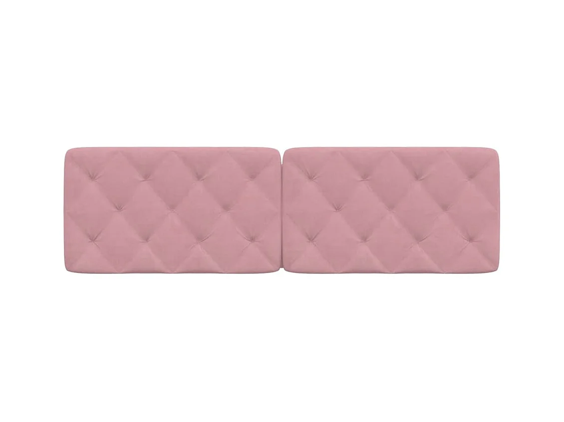 Roze hoofdbordkussen 160 cm fluweel