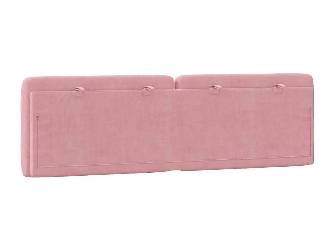Roze hoofdbordkussen 160 cm fluweel
