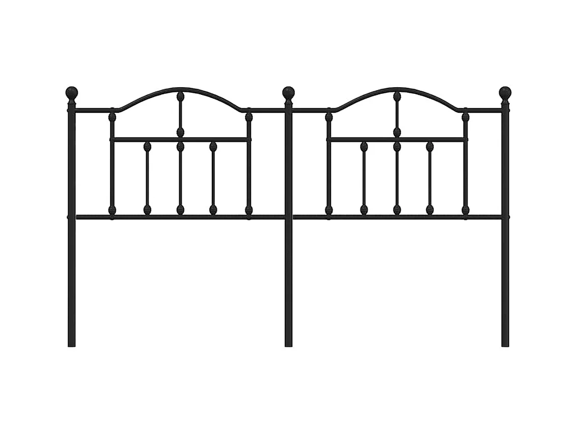 Tête de lit métal noir 180 cm