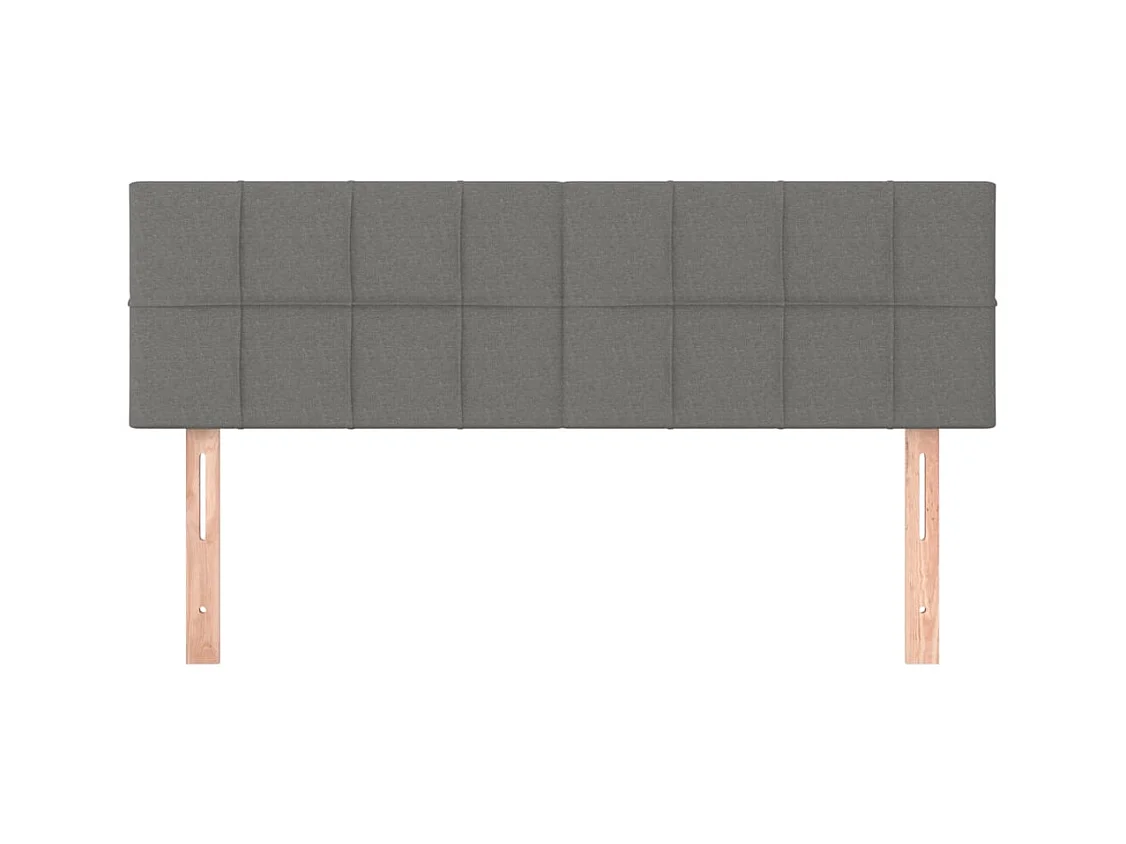 Hoofdborden 2 stuks Donkergrijs 72x5x78/88 cm Stof
