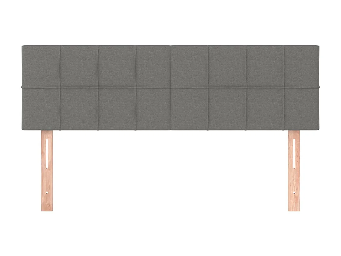 Têtes de lit 2 pcs Gris foncé 72x5x78/88 cm Tissu