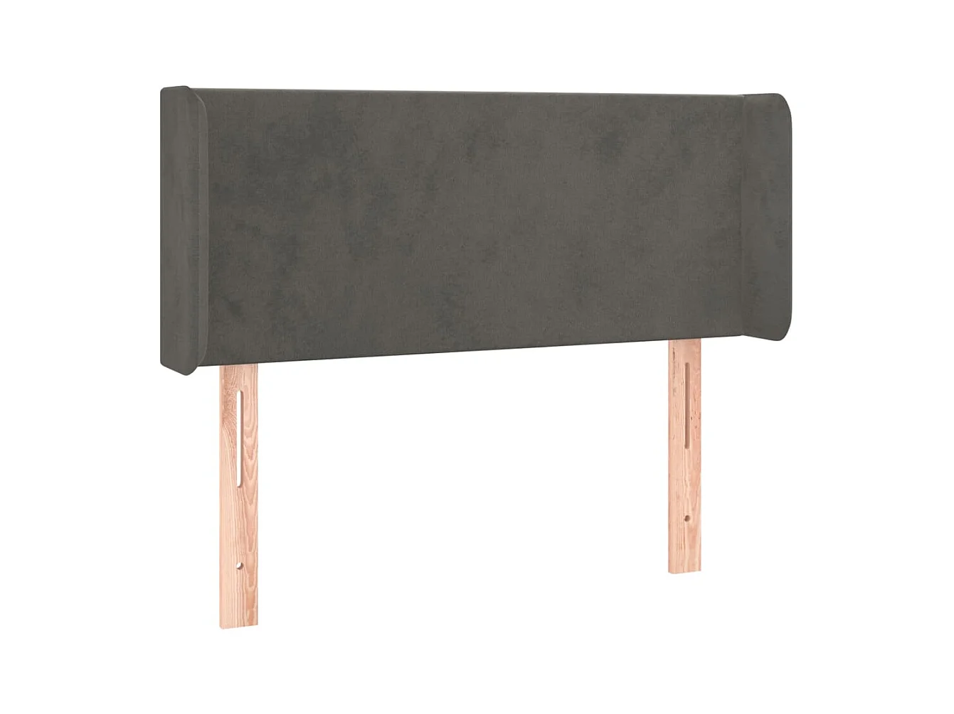 LED-Kopfteil Dunkelgrau 83x16x78/88 cm Samt