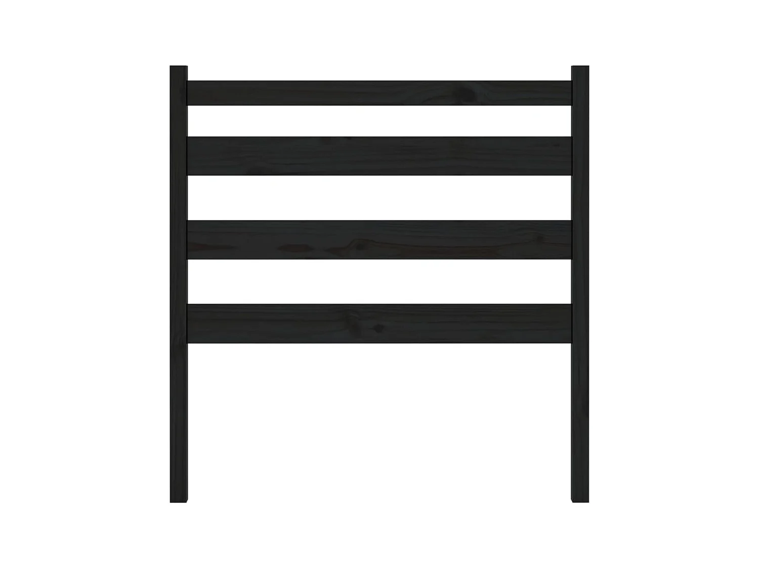 Schwarzes Kopfteil 96x4x100 cm Massivholz Kiefer