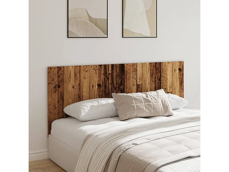 Oud houten hoofdeinde 200x1,5x80 cm bewerkt hout
