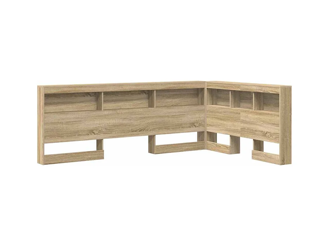 Kopfteil aus Sonoma-Eiche, 120 cm, Stauraum, Holzwerkstoff