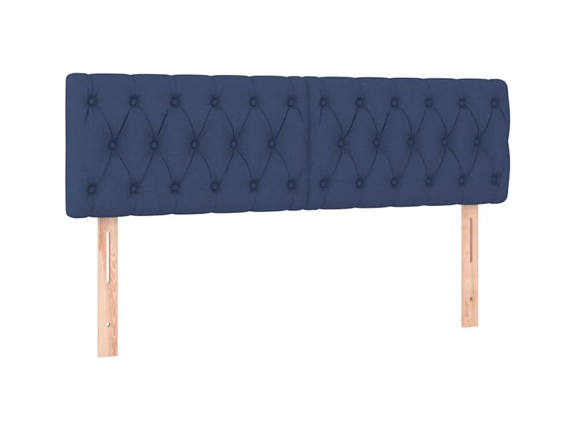 Hoofdborden 2 stuks Blauw 80x7x78/88 cm Stof