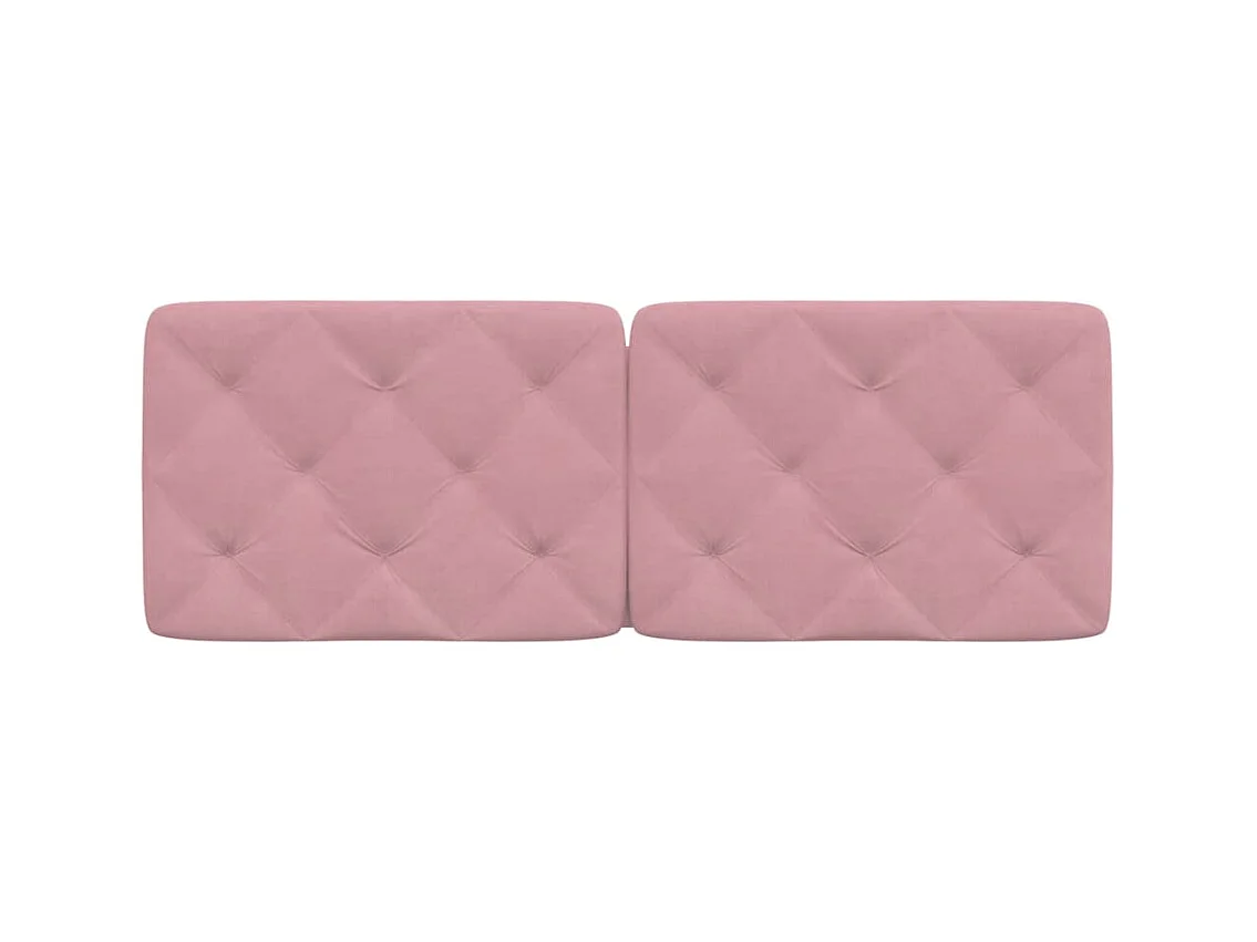 Roze hoofdbordkussen 140 cm fluweel