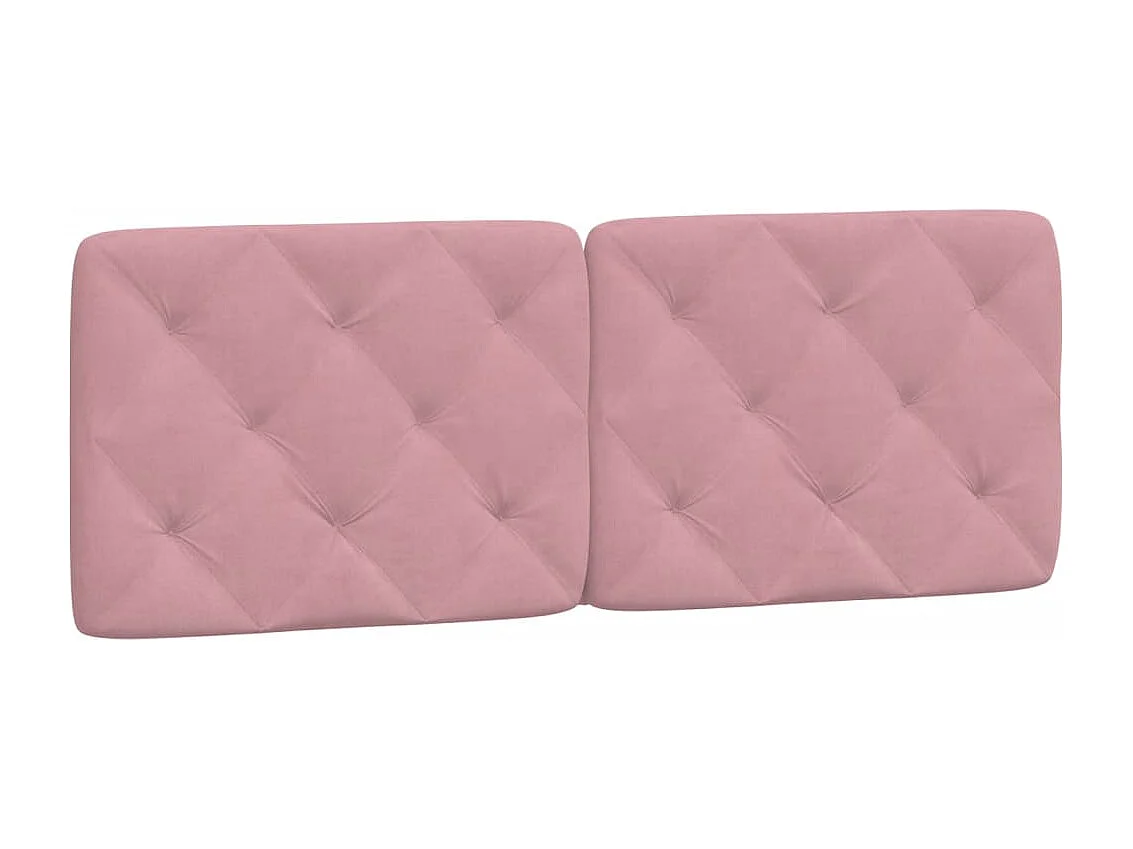 Cuscino testiera rosa 140 cm velluto