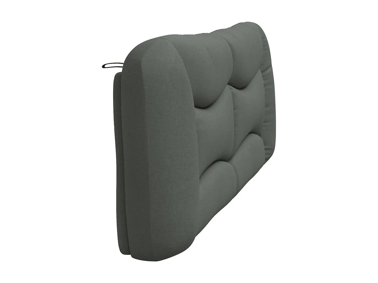 Dunkelgraues Kopfteilkissen 200 cm Stoff