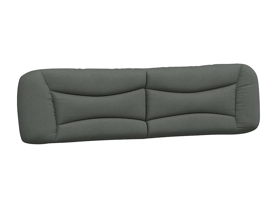 Coussin de tête de lit gris foncé 200 cm tissu