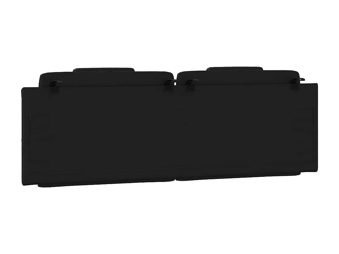 Zwart hoofdbordkussen 160 cm kunstleer