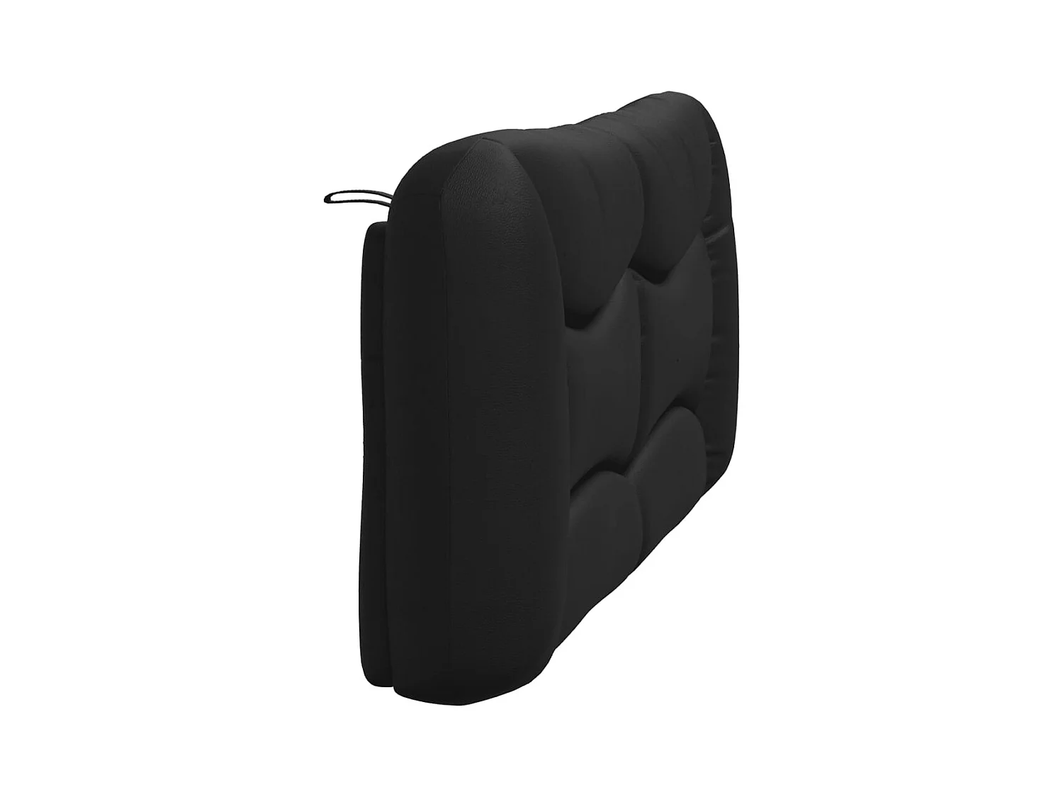 Zwart hoofdbordkussen 160 cm kunstleer