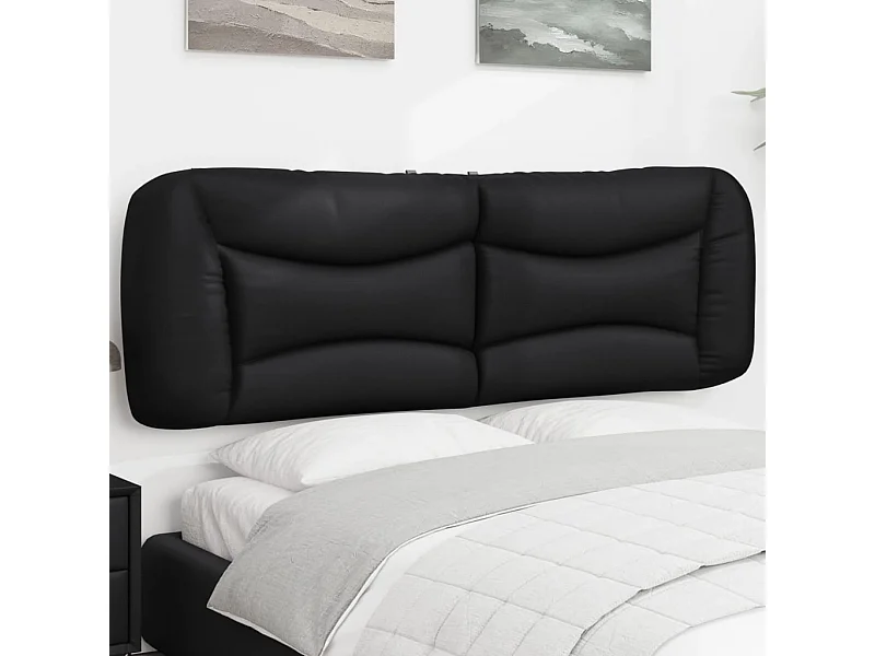 Cuscino per testiera nero 160 cm in similpelle