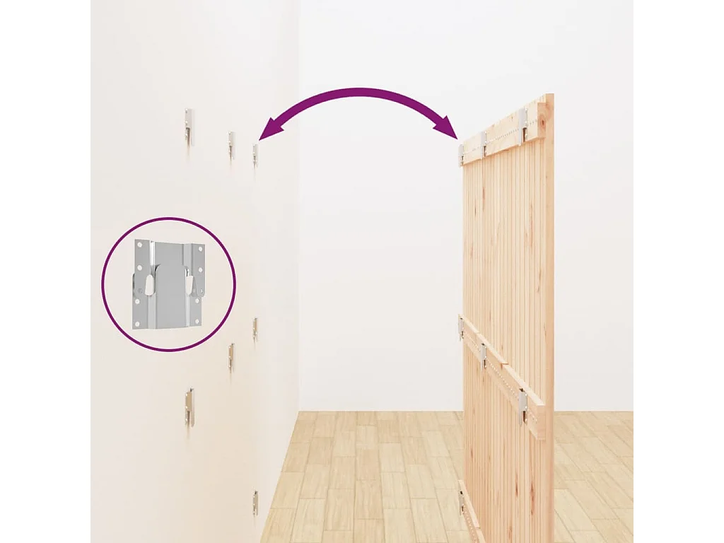 Cabecero de pared 159,5x3x110 cm Madera maciza de pino