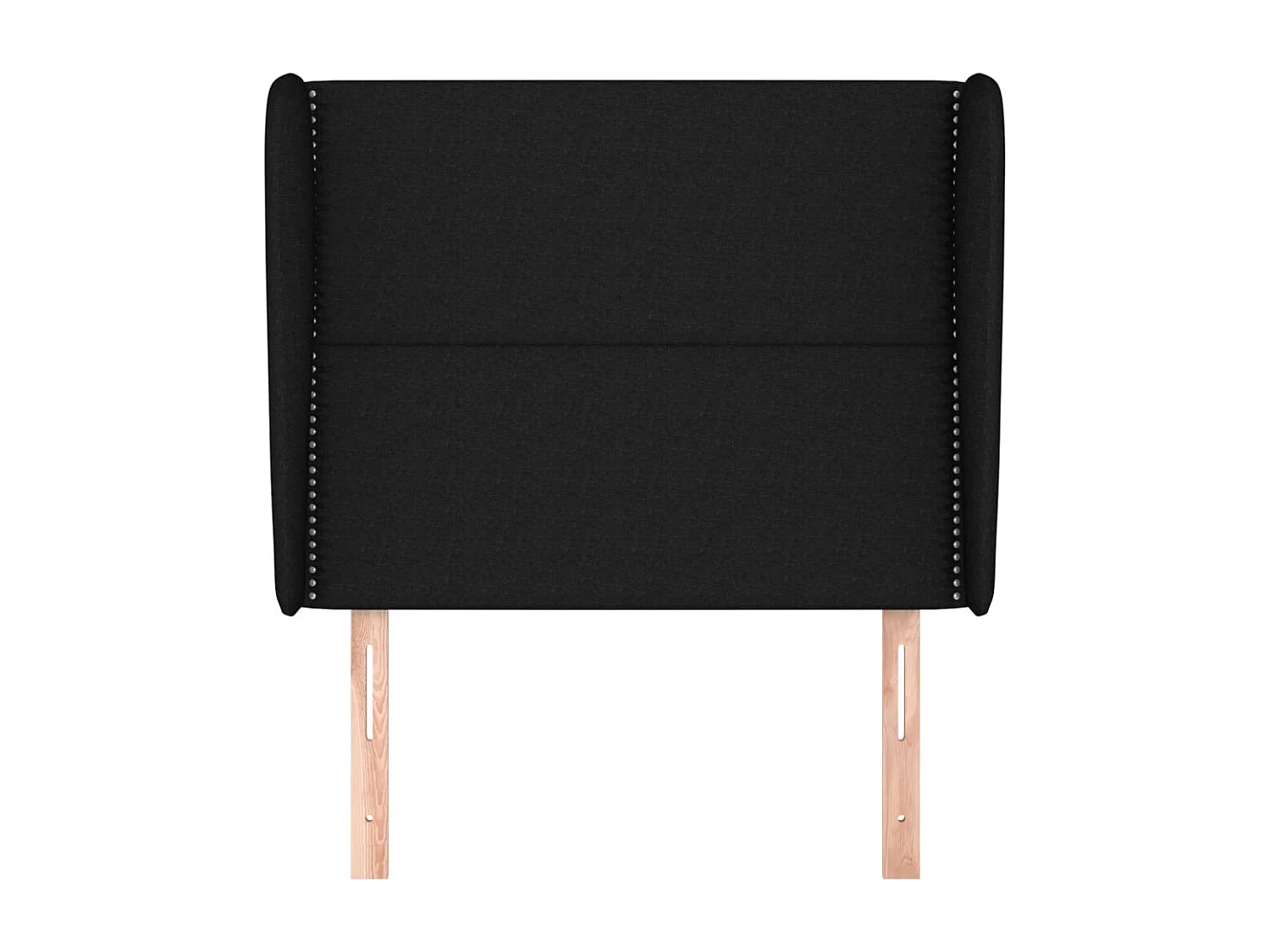 Cabecero con alas Negro 83x23x118/128 cm Tela