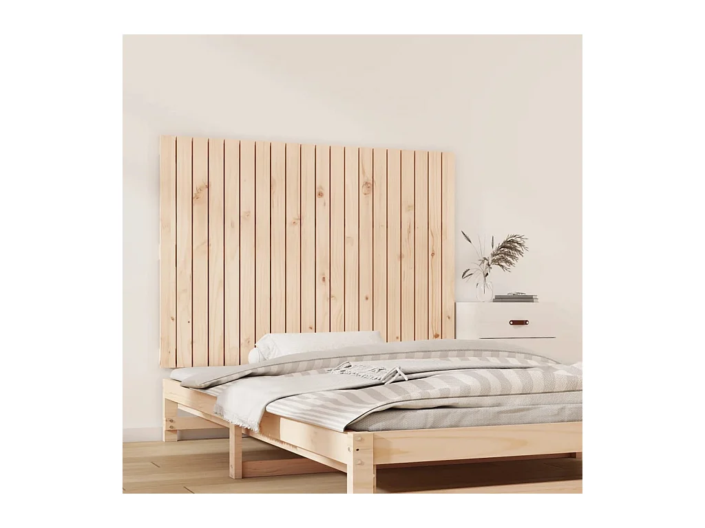 Wandhoofdbord 127,5x3x90 cm Massief grenenhout