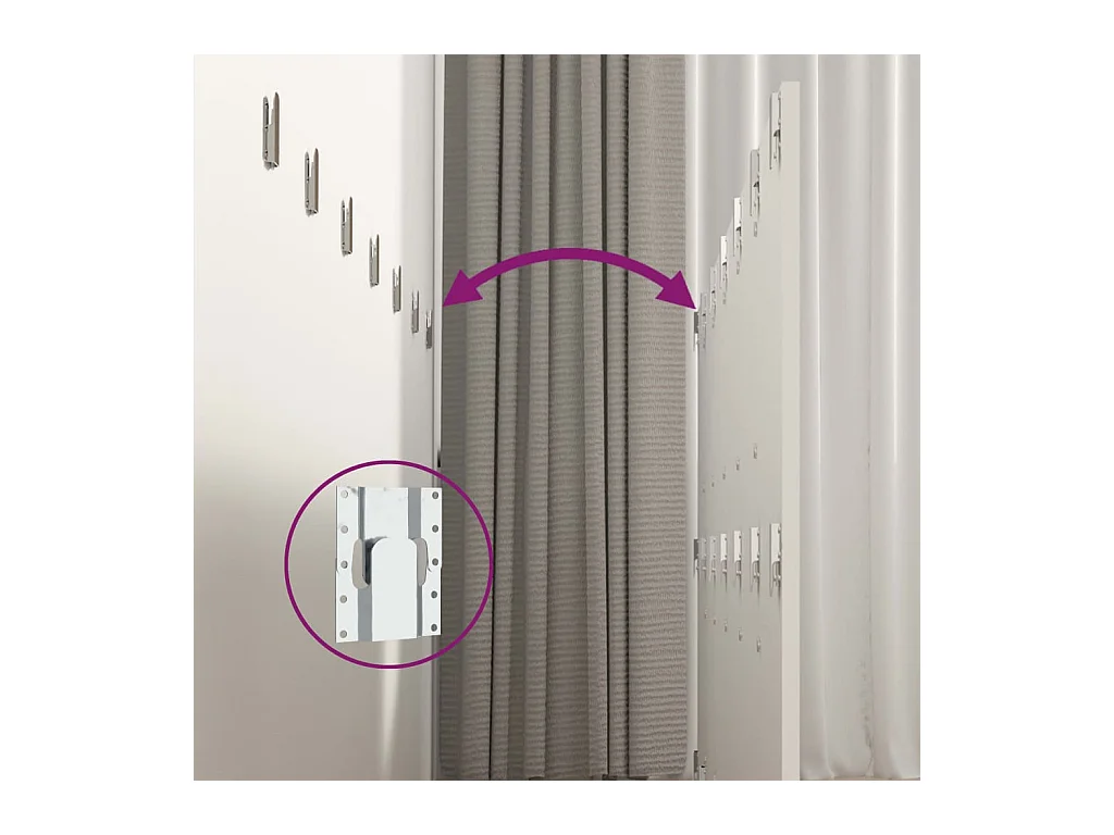 Cabecero de cama de pared Blanco 240x1,5x80 cm Madera de ingeniería