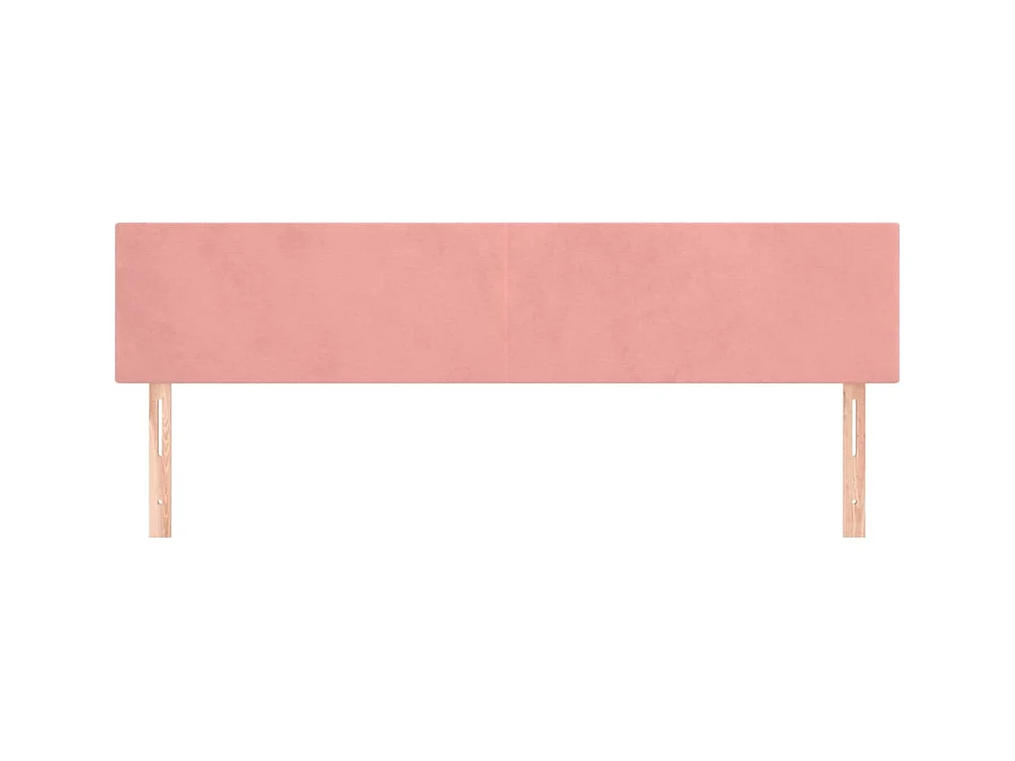 Hoofdborden 2 stuks Roze 80x5x78/88 cm Fluweel
