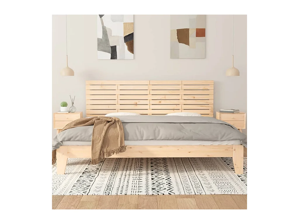 Cabecero de pared 166x3x63 cm Madera maciza de pino