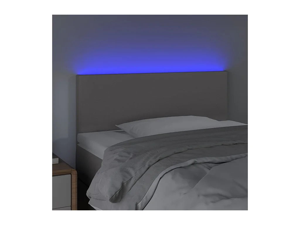 LED Hoofdbord Grijs 100x5x78/88 cm Kunstleer