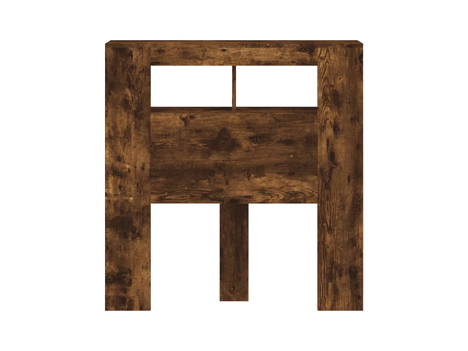 Gerookt eiken LED hoofdbord 100x18,5x103,5cm bewerkt hout