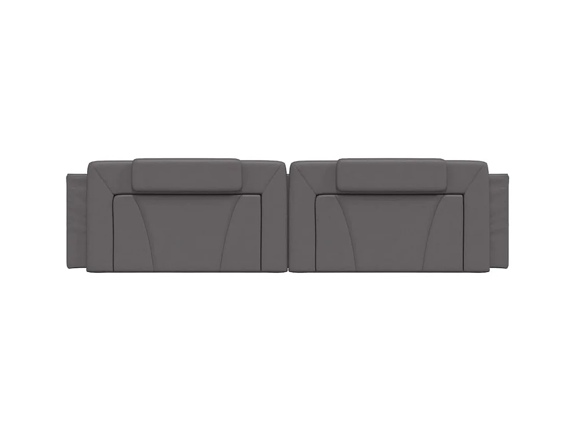 Grijs hoofdbordkussen 200 cm kunstleer