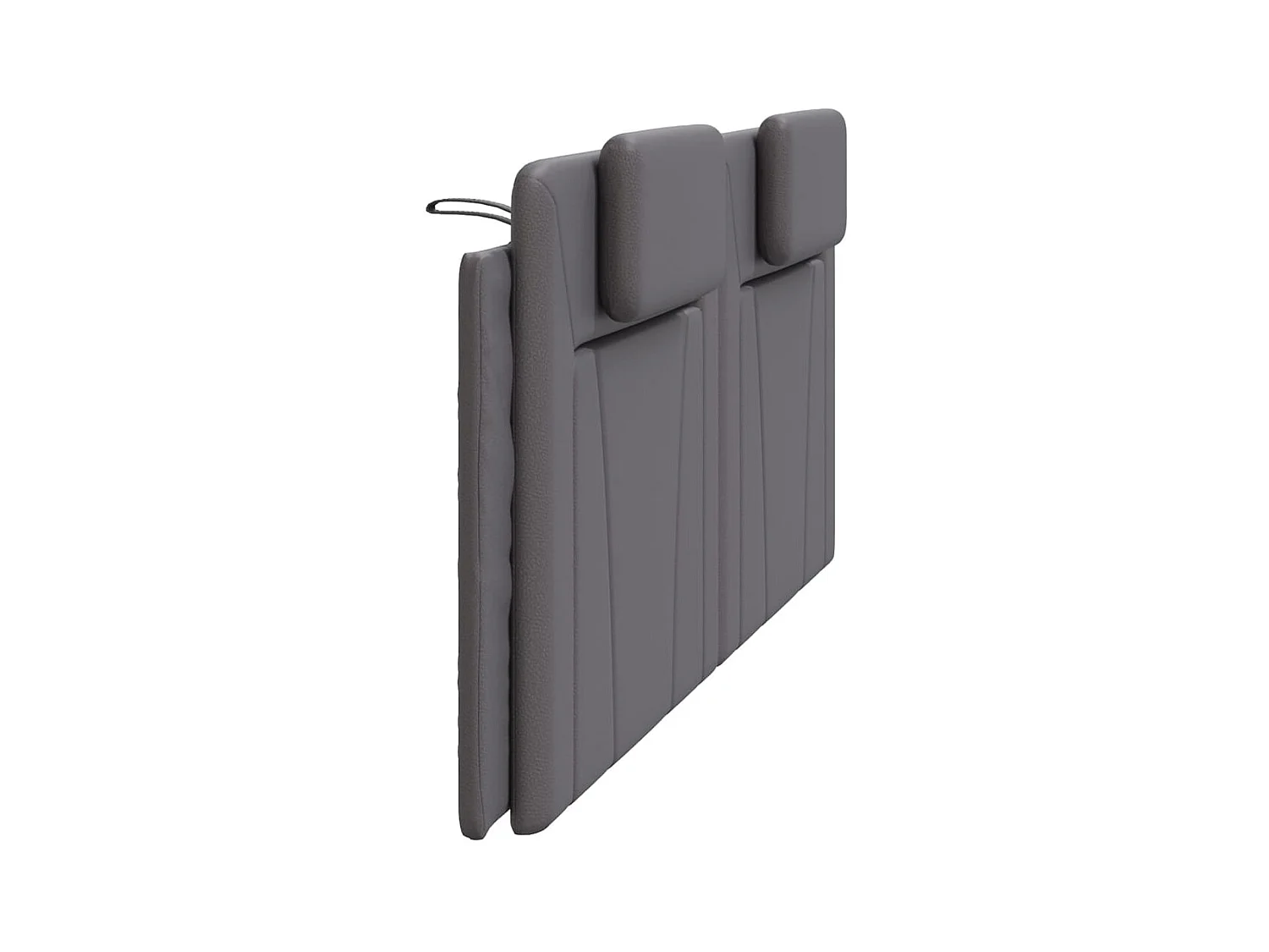 Grijs hoofdbordkussen 200 cm kunstleer