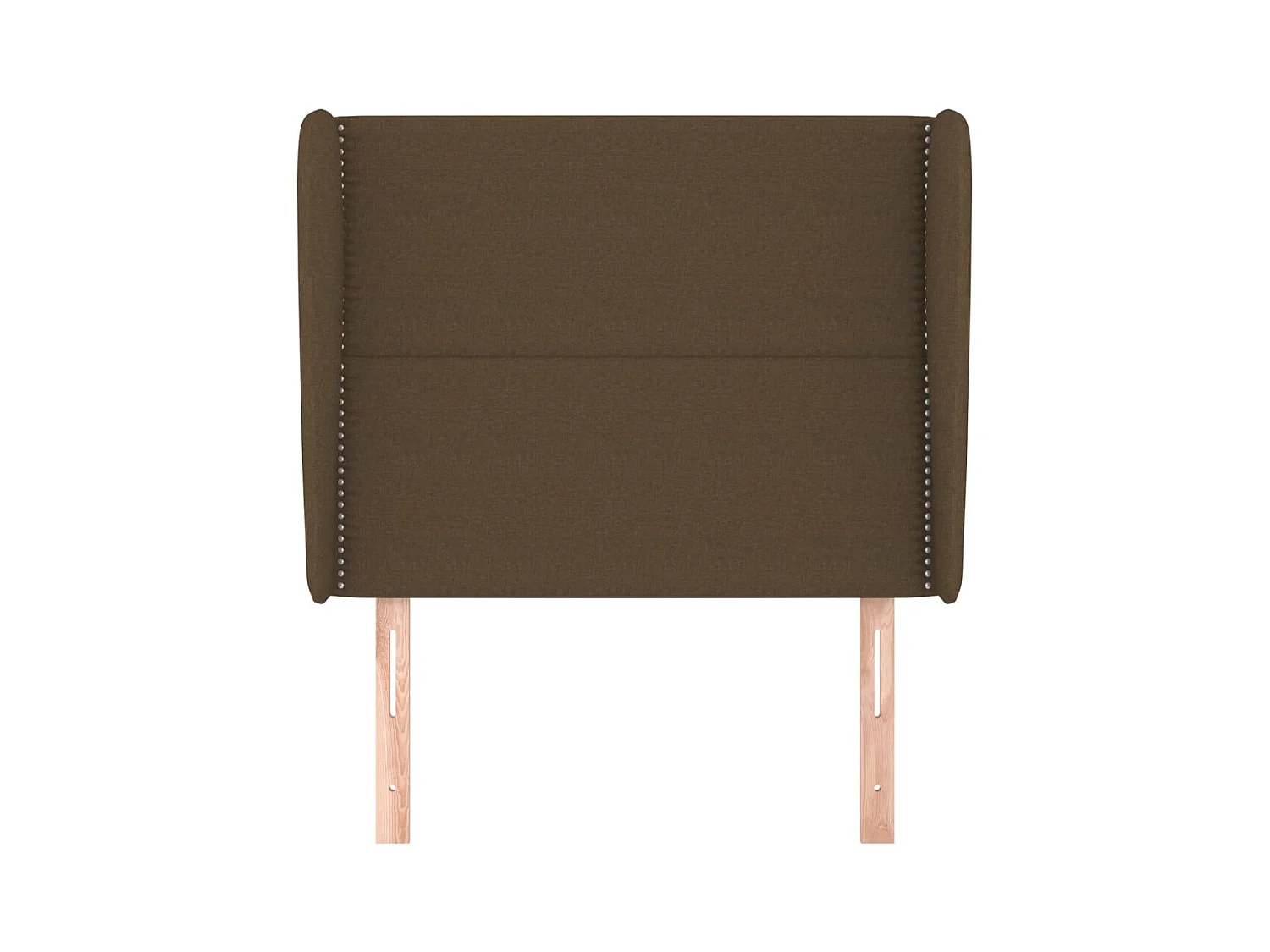 Cabecero con alas Marrón oscuro 103x23x118/128 cm Tela