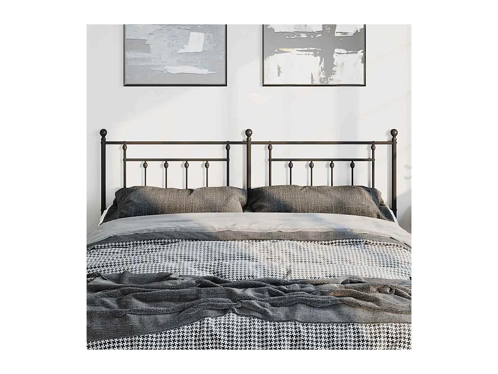 Tête de lit métal noir 180 cm