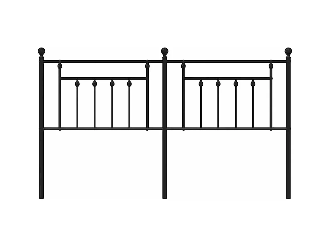 Tête de lit métal noir 180 cm