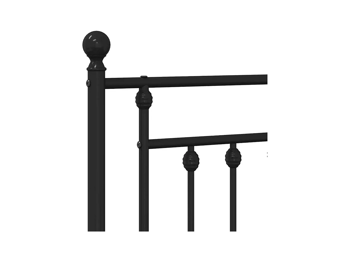 Tête de lit métal noir 180 cm