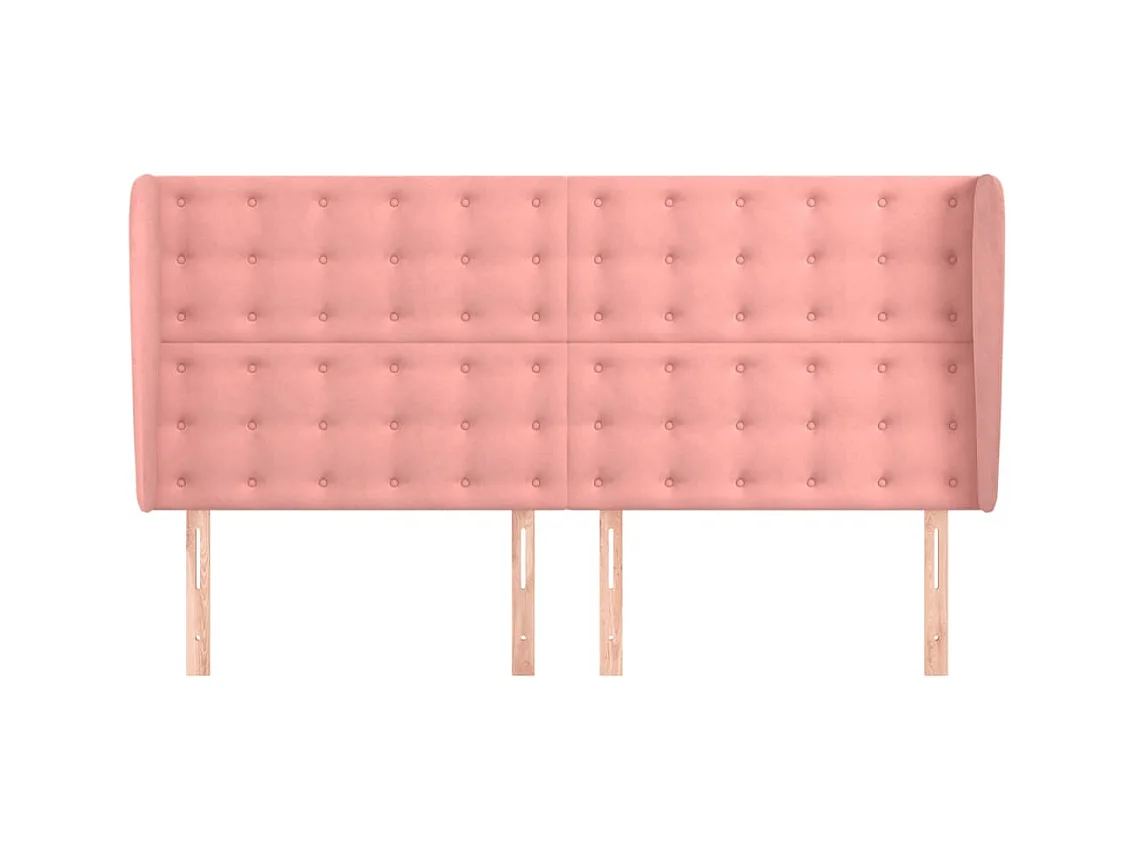 Hoofdbord met vleugels Rose 203x23x118/128 cm Fluweel